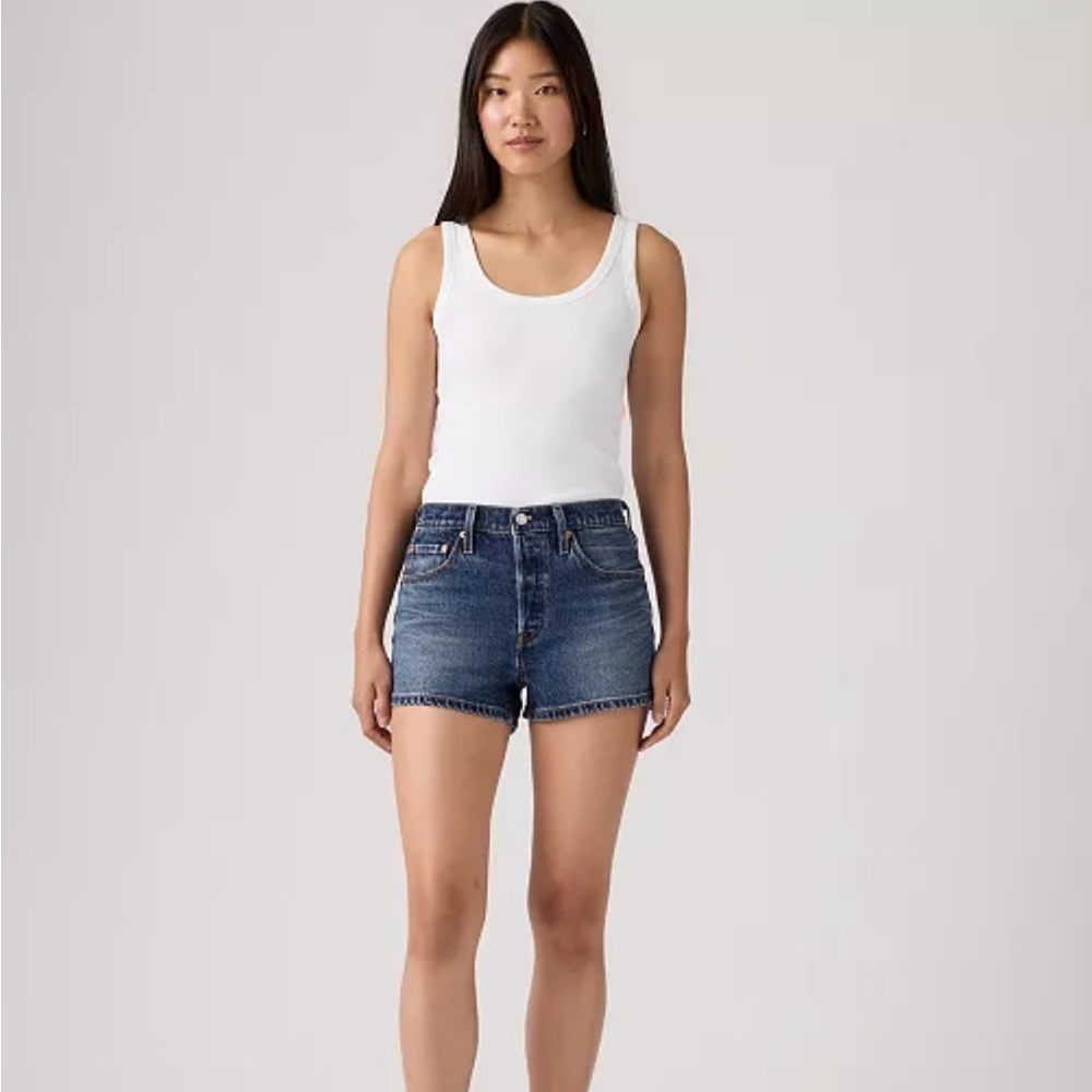 Levi’s 501 Shorts Size 30 Button Fly Medium Dark Wash